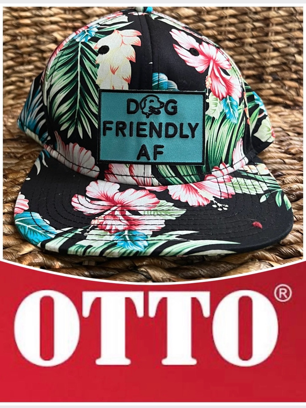 OTTO Dog Friendly AF Floral Snapback Hat